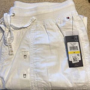 Tommy Hilfiger White Casual Bottoms with Elastic Waistband